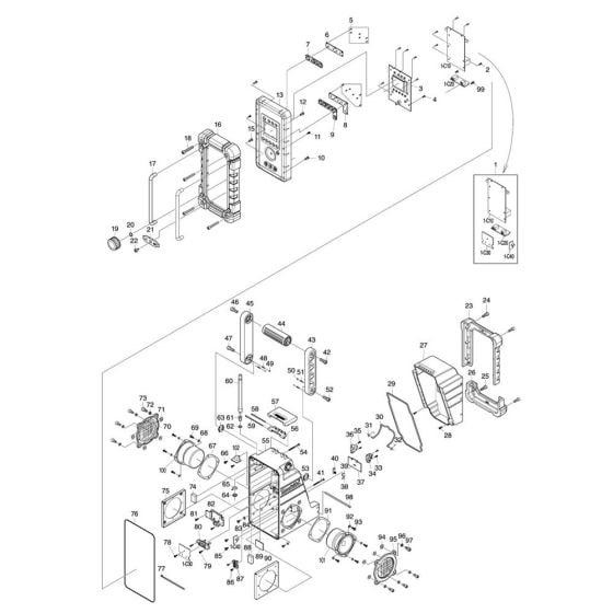 Complete Assembly for Makita DMR102 Radio