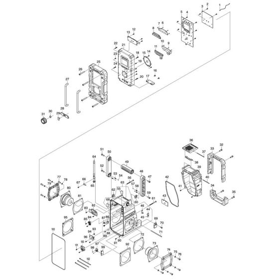 Complete Assembly for Makita DMR108 Radio