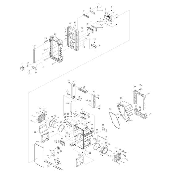 Complete Assembly for Makita DMR110 Radio