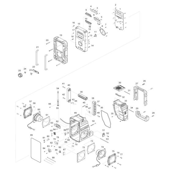 Complete Assembly for Makita DMR112 Radio