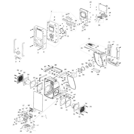 Complete Assembly for Makita DMR301 Radio