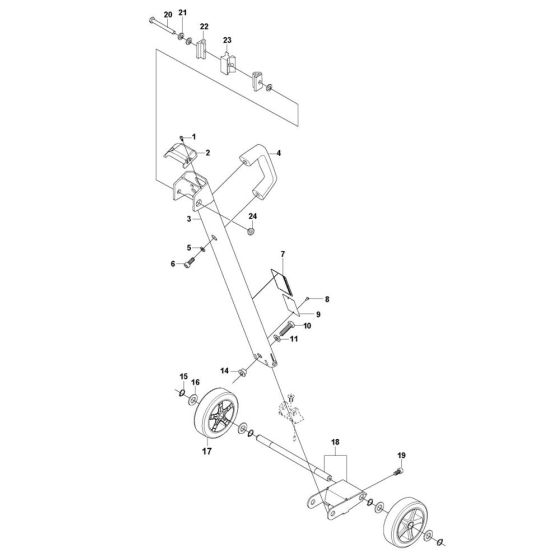 Back Support Assembly for Husqvarna DMS 240 Drill Stands & Unit