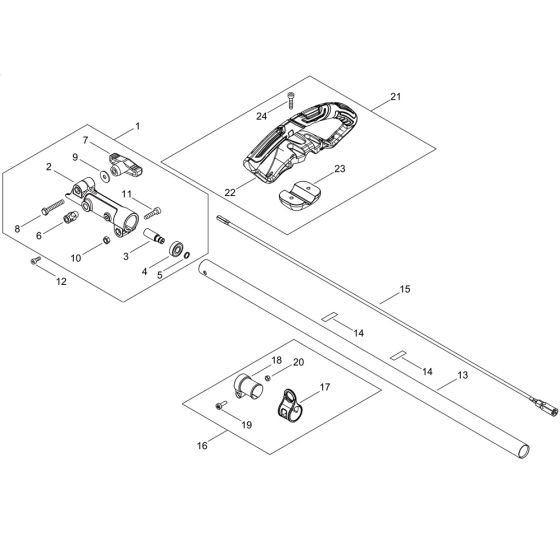 Main, Pipe Handle for ECHO DPAS-2600 Multi-Tool Power Unit