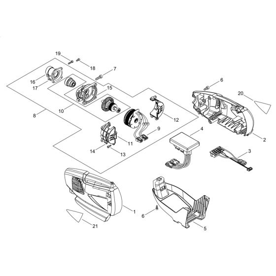 Motor for ECHO DPAS-300 Multi-Tool Power Unit