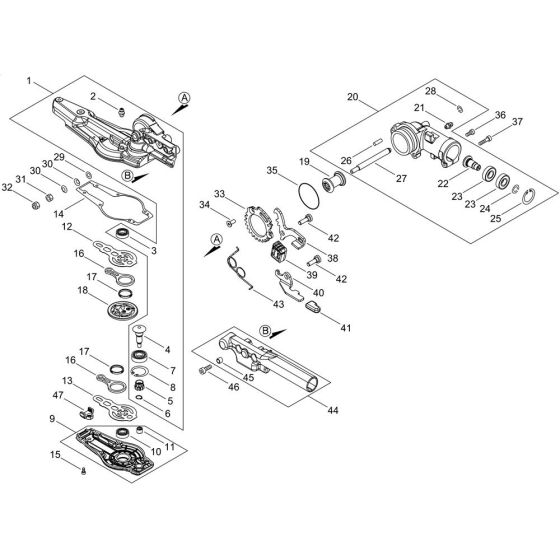 Gear Case for ECHO DPAS-HCA Attachment