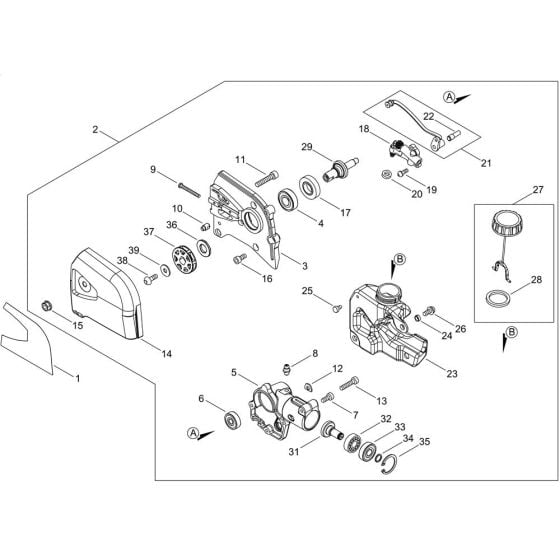 Gear Case for ECHO DPAS-PP Attachment