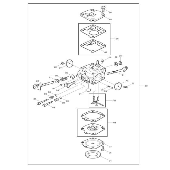 Carburettor Assembly for Makita DPC6201 Disc Cutter