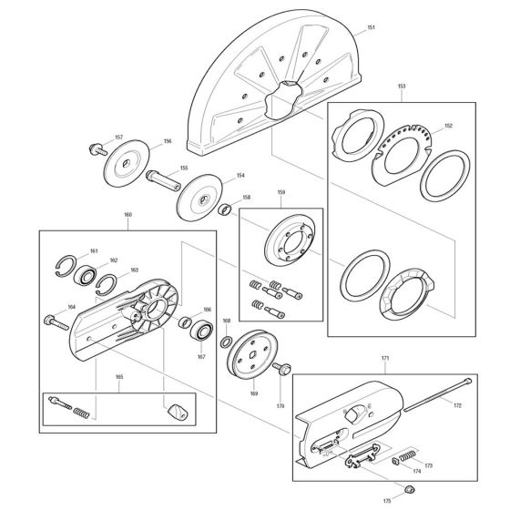 Cutter Assembly for Makita DPC6201 Disc Cutter