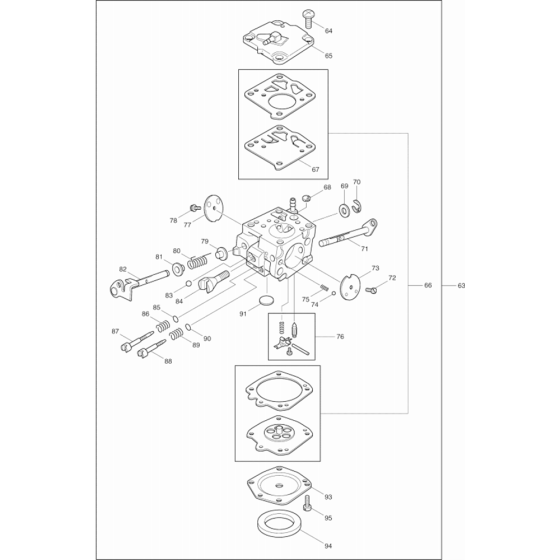 Carburettor Assembly for Makita DPC6400 Disc Cutter