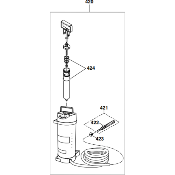 Pressurised Water Tank Assembly for Makita DPC6410 Disc Cutter