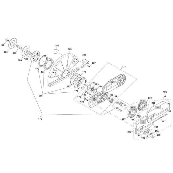 Disc Guard Assembly for Makita DPC6431 Disc Cutter