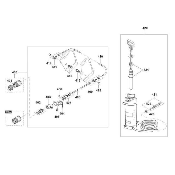 Water Tank Assembly for Makita DPC6431 Disc Cutter