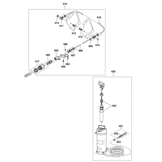 Water Tank, Attachment Assembly for Makita DPC7310 Disc Cutter