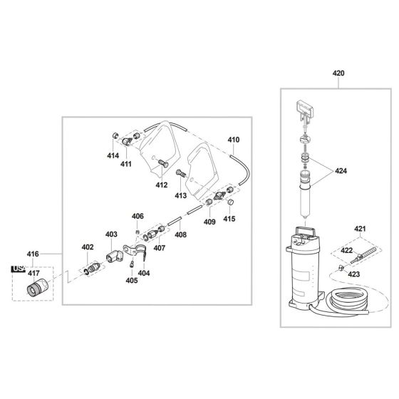 Water Kit Assembly for Makita DPC7321 Disc Cutter