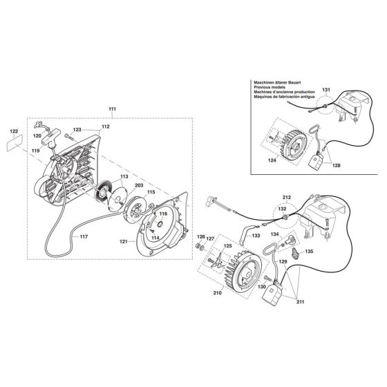 Starter, Ignition Assembly for Makita DPC7331 Disc Cutter