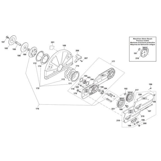 Cutting Device, Protection Hood Assembly for Makita DPC8111 Disc Cutter