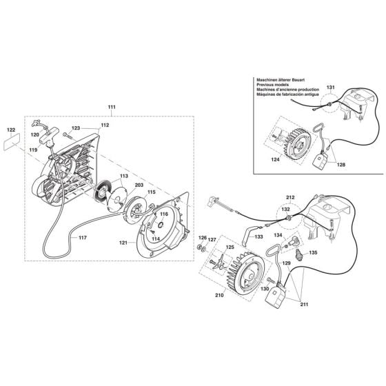 Starter, Ignition Assembly for Makita DPC8112 Disc Cutter