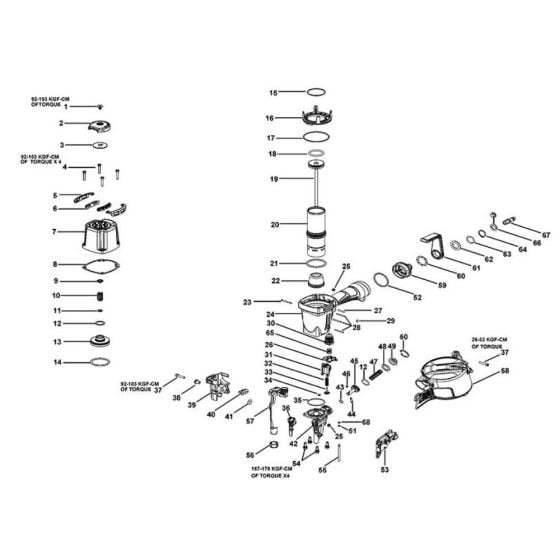 Main Assembly for DeWalt DPN75C Nailers