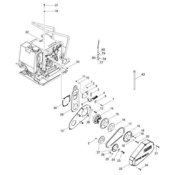 Engine Assembly for Wacker DPS1850H Plate Compactor