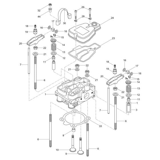 Cylinder Head Assembly for Wacker DPS1850H Plate Compactor