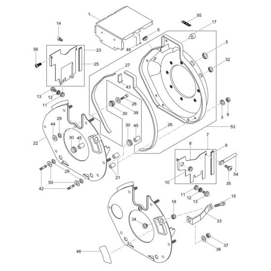 Air Ducting Assembly for Wacker DPS1850H Plate Compactor