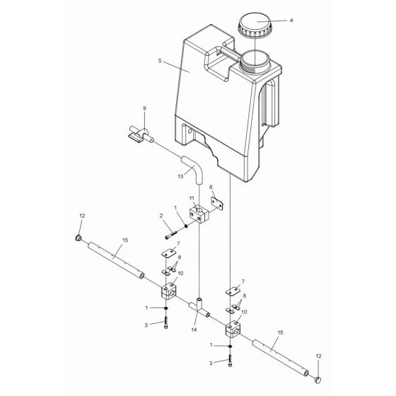 Water Tank Assembly for Wacker DPS1850H Plate Compactor