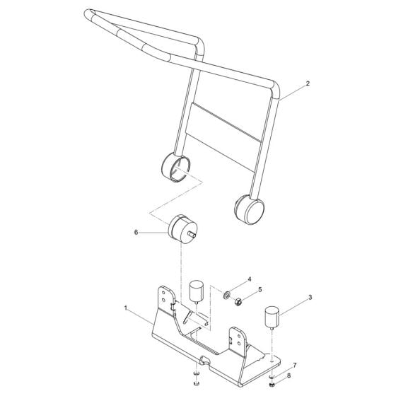 Center Pole Assembly for Wacker DPS1850H Plate Compactor