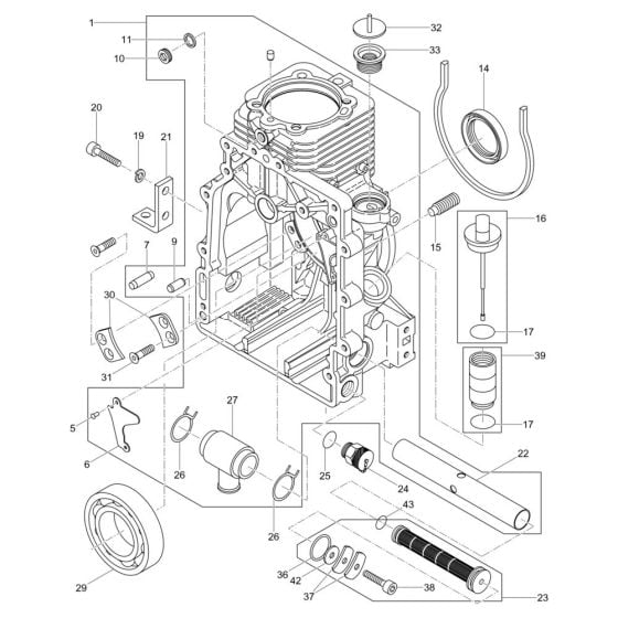 Crankcase Assembly for Wacker DPS1850H Plate Compactor