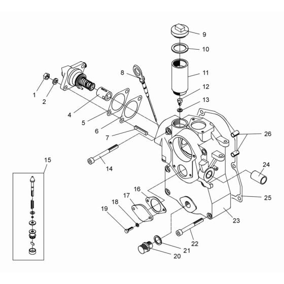 Gear Casing Assembly for Wacker DPS2040 Plate Compactor