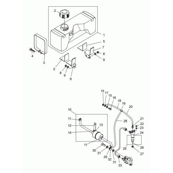 Fuel Tank Assembly for Wacker DPS2040 Plate Compactor