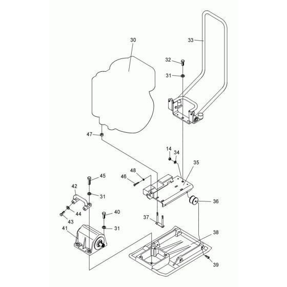 Engine Assembly for Wacker DPS2040 Plate Compactor