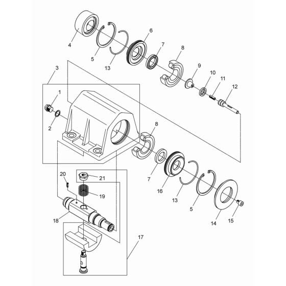 Exciter Assembly for Wacker DPS2040 Plate Compactor