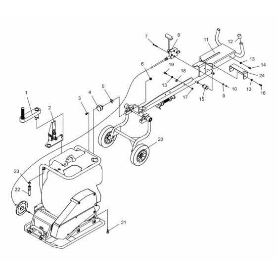 Vibratory Plate Assembly for Wacker DPS3050 Plate Compactor