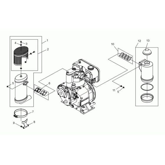 Muffler Assembly for Wacker DPS3050 Plate Compactor