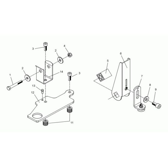 Crank Holder Assembly for Wacker DPS3050 Plate Compactor