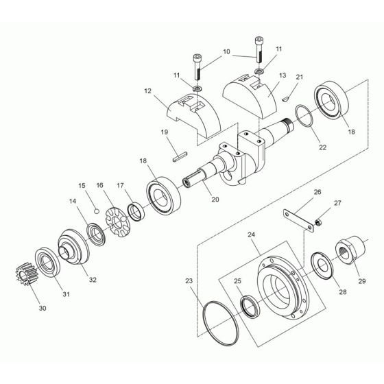 Crankshaft Assembly for Wacker DPS3050 Plate Compactor