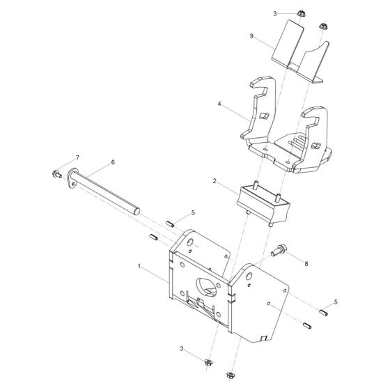 Support Assembly for Wacker DPU110 Plate Compactor