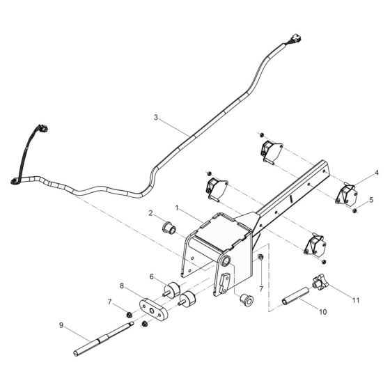 Center Pole Base Assembly for Wacker DPU110 Plate Compactor