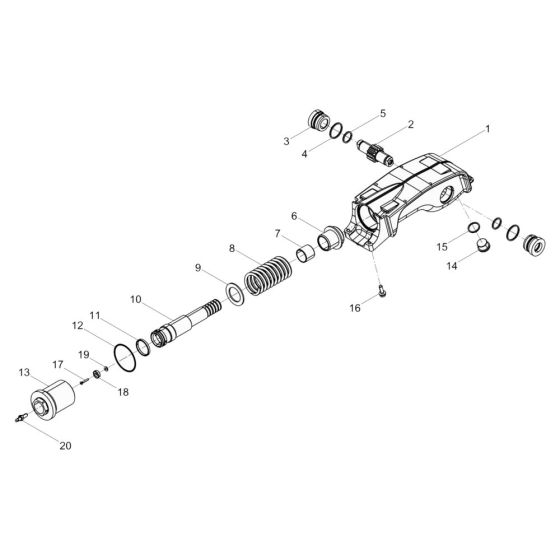 Center Pole Head Assembly for Wacker DPU110 Plate Compactor