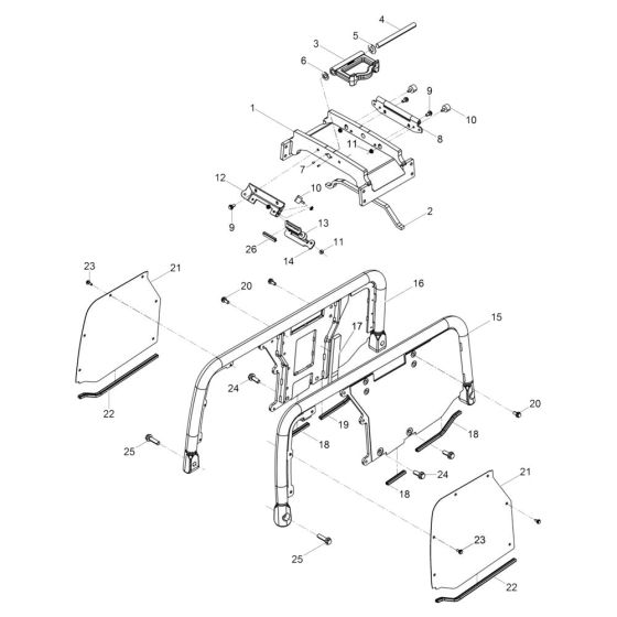 Frame Assembly for Wacker DPU110 Plate Compactor