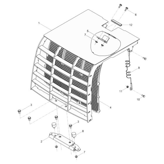 Front Bonnet Assembly for Wacker DPU110 Plate Compactor