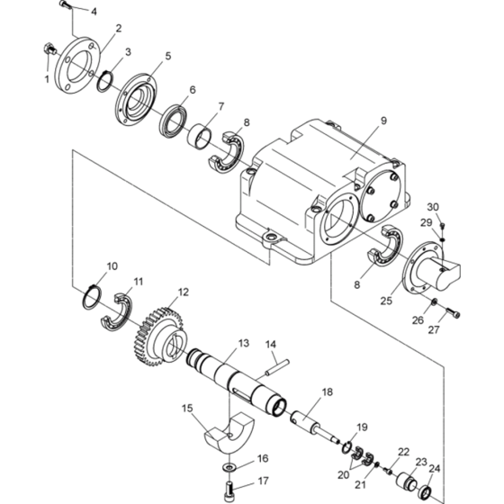 Exciter Assembly for Wacker DPU2440F-5000007879 (Diesel-Crankstarter) Rev.101 Reversible Plate Compactor