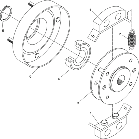 Centrifugal Clutch Assembly for Wacker DPU2440F-5000007879 (Diesel-Crankstarter) Rev.101 Reversible Plate Compactor