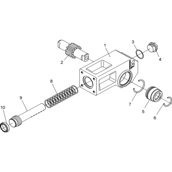 Center Pole Head Assembly for Wacker DPU2450F-5000007876 (Diesel-Crankstarter) Rev.101 Reversible Plate Compactor