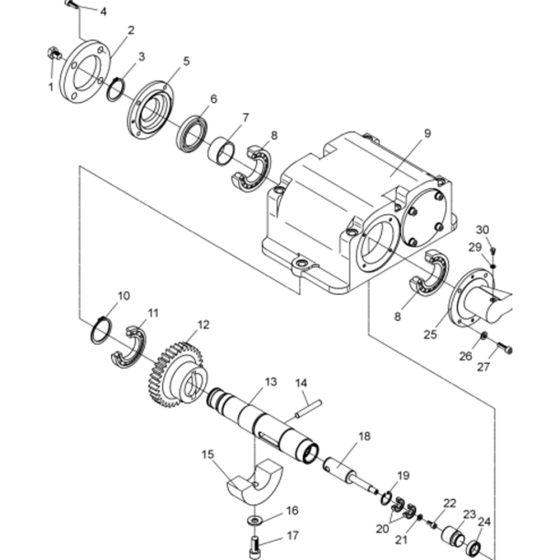 Exciter 1 Assembly for Wacker DPU2450H-5001103030 Rev.101 Plate Compactor