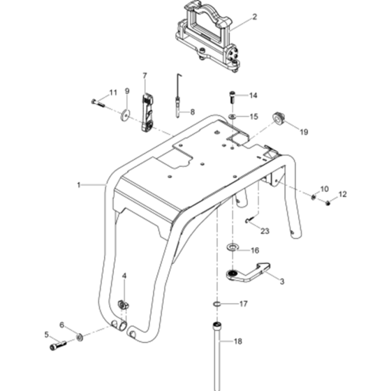 Protective Frame Assembly for Wacker DPU2560H-5000200620 Rev.108 Plate Compactor