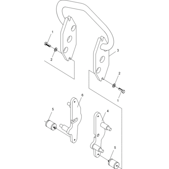 Guiding Frame Assembly for Wacker DPU2870-5000007289 (Diesel-Crankstarter) Rev.100 Reversible Plate Compactor