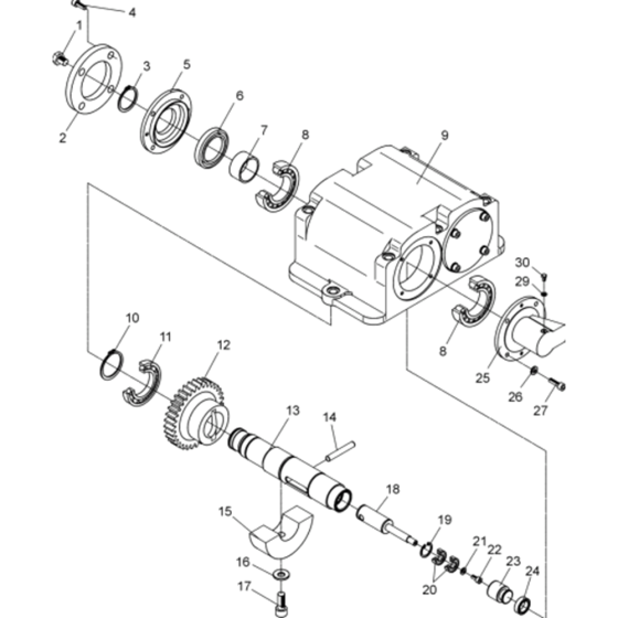 Exciter 1 Assembly for Wacker DPU2950Y-5001103030 Rev.100 Plate Compactor