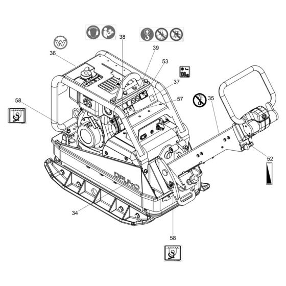 Decals for Wacker DPU40 Plate Compactor