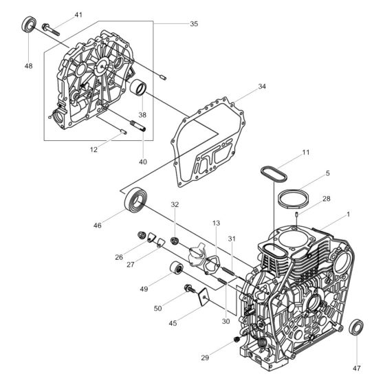 Cylinder Housing Assembly for Wacker DPU40 Plate Compactor